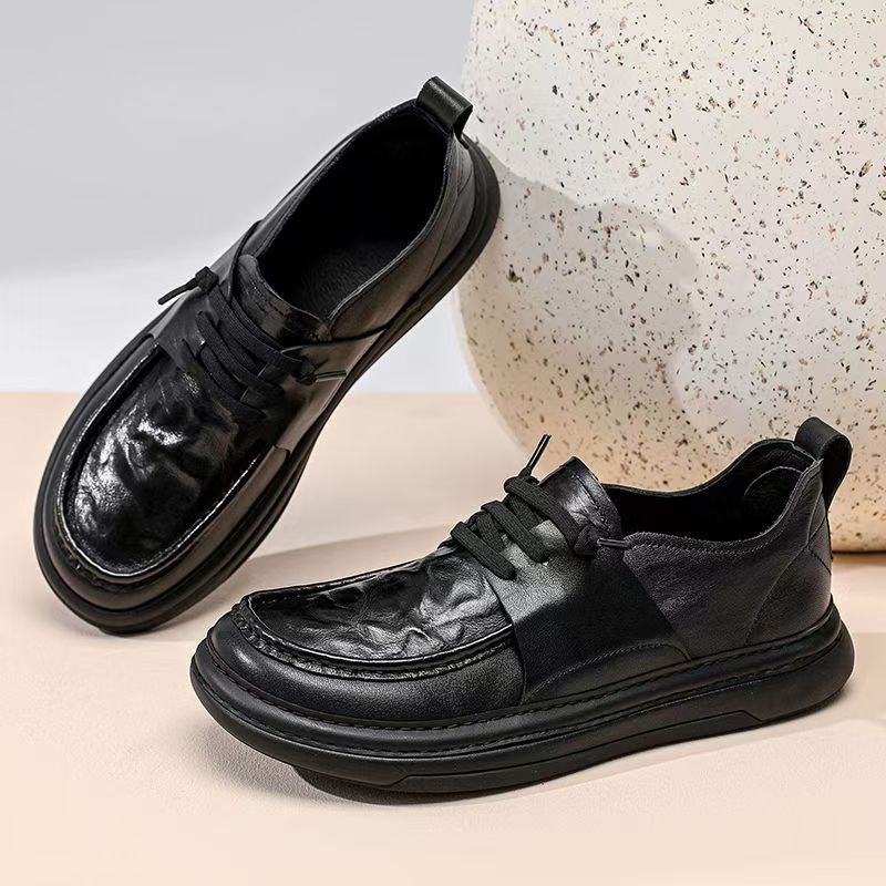 Jesenné a zimné nové topánky Mango 2024, pánske ležérne kožené topánky z pravej kože, univerzálne, módne, s mäkkou podrážkou, protišmykové mokasíny