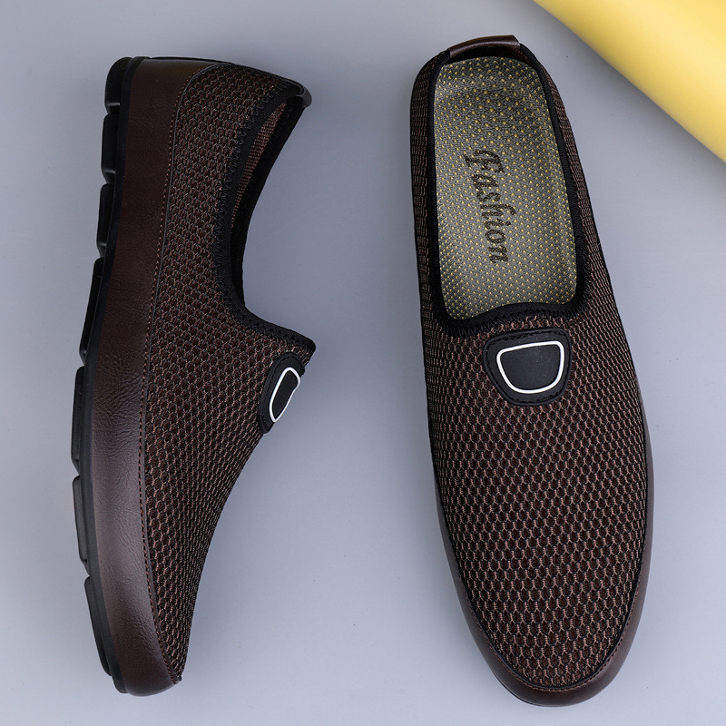 Ľahké jednodielne sieťované bežecké topánky pre mužov, letné 2025, nový štýl, pletené bežecké topánky, priedušné športové topánky