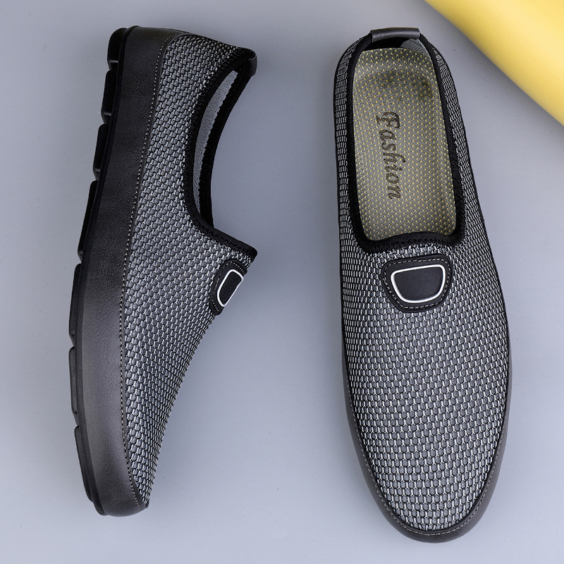 Ľahké jednodielne sieťované bežecké topánky pre mužov, letné 2025, nový štýl, pletené bežecké topánky, priedušné športové topánky