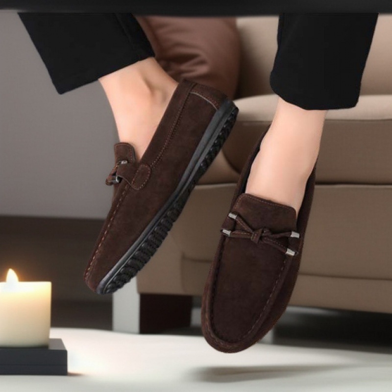 Férfi plus size cipők őszi új flanel laza cipők koreai lélegző puha talpú bebújós határokon átnyúló férfi cipők divatos