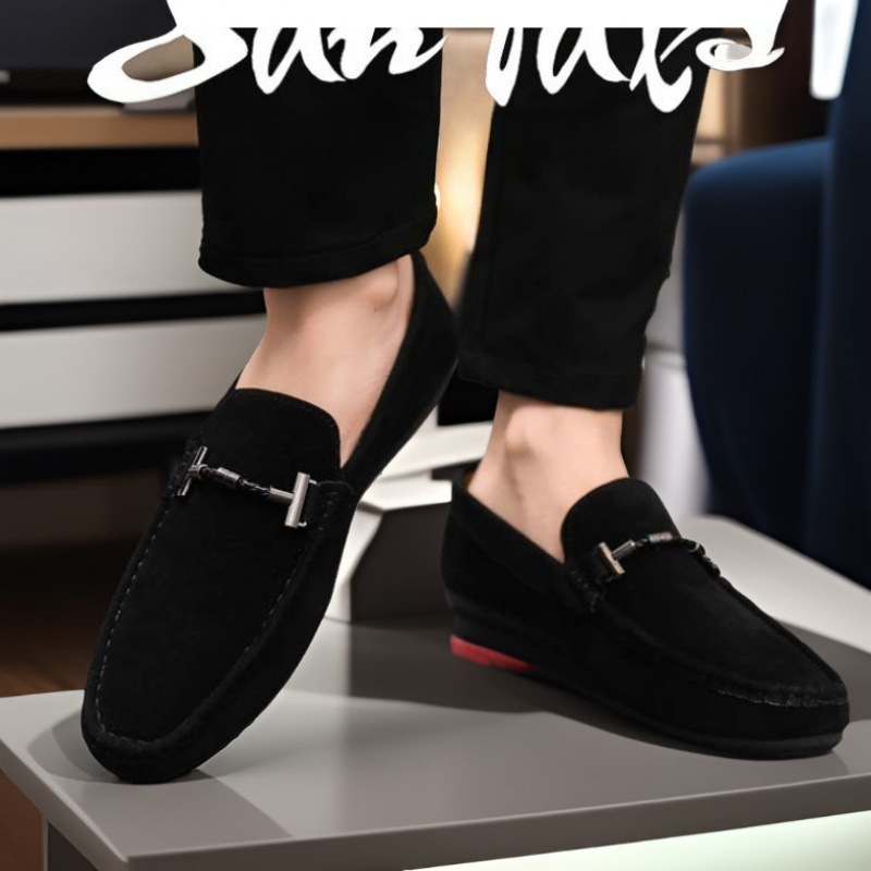 Férfi plus size cipők őszi új flanel laza cipők koreai lélegző puha talpú bebújós határokon átnyúló férfi cipők divatos