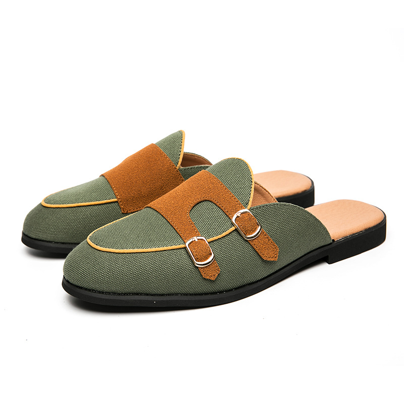 Pluss-suuruses meeste lõuendist linased väikesed nahast kingad suvised uued poolsussid hingavad kontsavabad laisad inimesed sussid hulgimüük