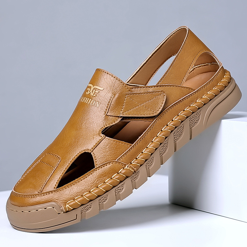 Ljetne nove muške ručno izrađene casual cipele, šuplje prozračne sandale s čičkom, dropshipping 9197