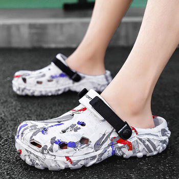 Vyriški plius dydžio batai su 47 jardų skylute, lengvi, kvėpuojantys, madingi, madingi lauko batou šlepetės