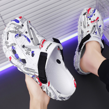 Vyriški plius dydžio batai su 47 jardų skylute, lengvi, kvėpuojantys, madingi, madingi lauko batou šlepetės