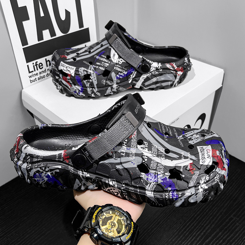 Vyriški plius dydžio batai su 47 jardų skylute, lengvi, kvėpuojantys, madingi, madingi lauko batou šlepetės