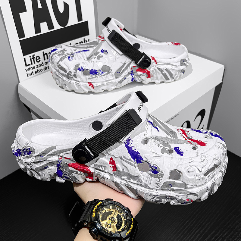 Vyriški plius dydžio batai su 47 jardų skylute, lengvi, kvėpuojantys, madingi, madingi lauko batou šlepetės