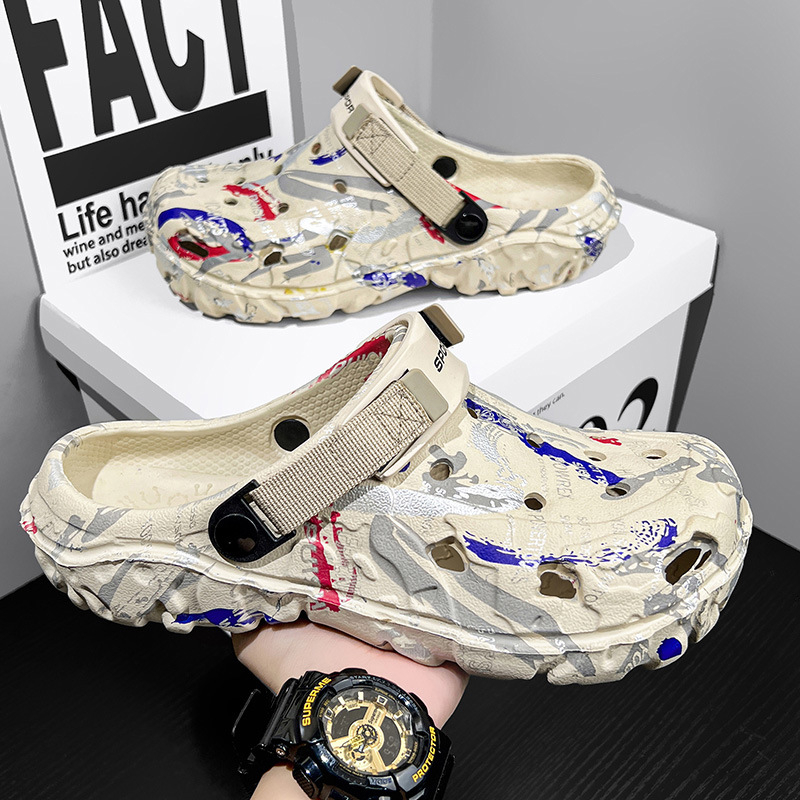 Vyriški plius dydžio batai su 47 jardų skylute, lengvi, kvėpuojantys, madingi, madingi lauko batou šlepetės