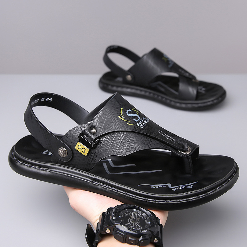 2024 Letné pánske plážové topánky s mäkkým dnom, jednofarebné, protišmykové, univerzálne, priedušné