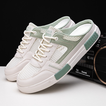 Ljetne nove Baotou papuče s pola pete, prekogranične, plus veličine, šuplje, velike mrežaste, prozračne tenisice bez pete, niske, moderne cipele