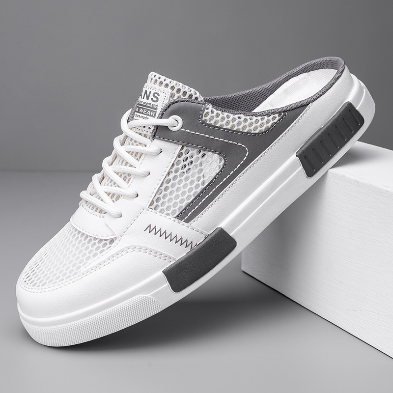 Ljetne nove Baotou papuče s pola pete, prekogranične, plus veličine, šuplje, velike mrežaste, prozračne tenisice bez pete, niske, moderne cipele