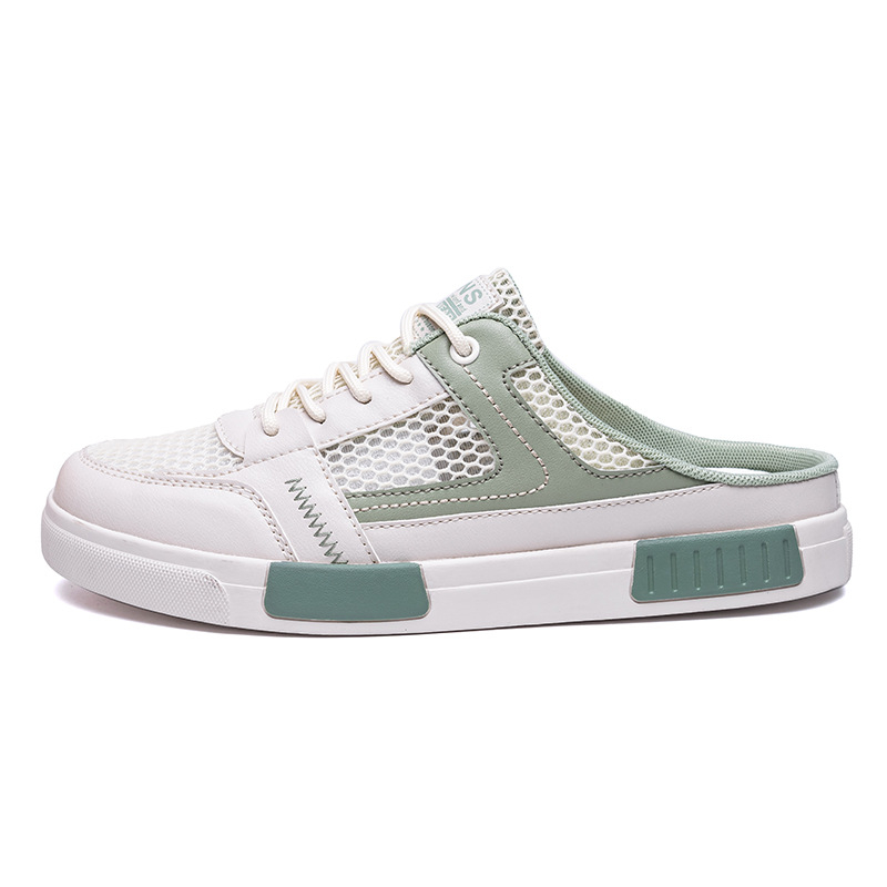 Ljetne nove Baotou papuče s pola pete, prekogranične, plus veličine, šuplje, velike mrežaste, prozračne tenisice bez pete, niske, moderne cipele