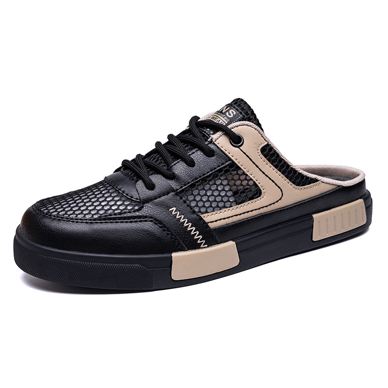 Ljetne nove Baotou papuče s pola pete, prekogranične, plus veličine, šuplje, velike mrežaste, prozračne tenisice bez pete, niske, moderne cipele