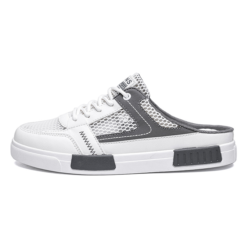 Ljetne nove Baotou papuče s pola pete, prekogranične, plus veličine, šuplje, velike mrežaste, prozračne tenisice bez pete, niske, moderne cipele