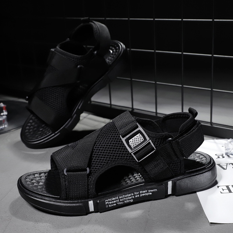 2023 нови летни мъжки сандали, двупосочни сандали, модни, универсални, неплъзгащи се, ежедневни, големи размери, трансгранична търговия на едро с фабрика