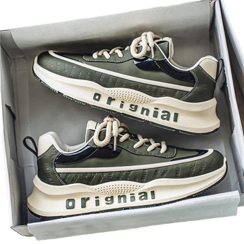 Ανδρικά Παπούτσια 2025 Νέα Άνοιξη Casual Παπούτσια Forrest Gump All-match Ανδρικά Δερμάτινα Παπούτσια με Χοντρή Σόλα Αντιολισθητικά Αθλητικά Μοντέρνα Παπούτσια C