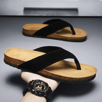 2024. gada jaunās vasaras iešļūcenes vīriešu ikdienas virsdrēbes pludmales apavi iešļūcenes mājas korķa čības