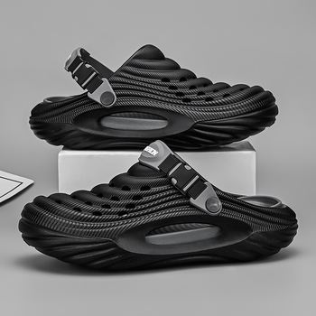 Nové štýlové topánky s otvorom pre mužov, letné vrchné oblečenie, protišmykové plážové sandále Baotou, módne jednoduché športové ležérne hrubé papuče