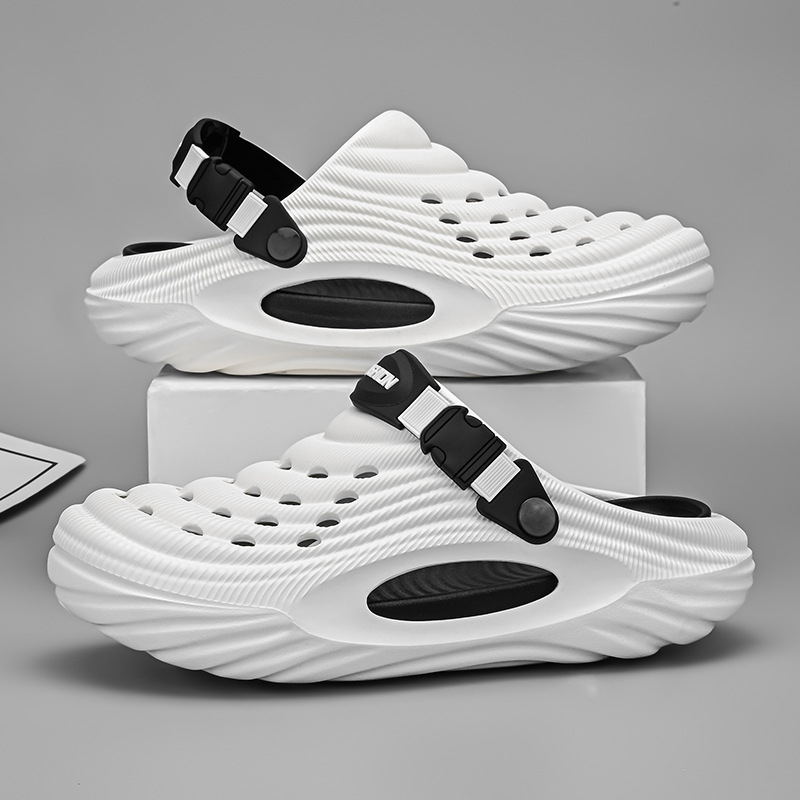 Nové štýlové topánky s otvorom pre mužov, letné vrchné oblečenie, protišmykové plážové sandále Baotou, módne jednoduché športové ležérne hrubé papuče