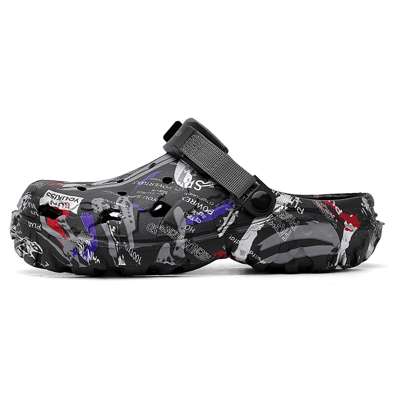 2025 Výbušné papuče Pánske letné sandále na suchý zips Vonkajšie topánky na vonkajšie nosenie Sandále Domáce polovičné papuče Plážové topánky