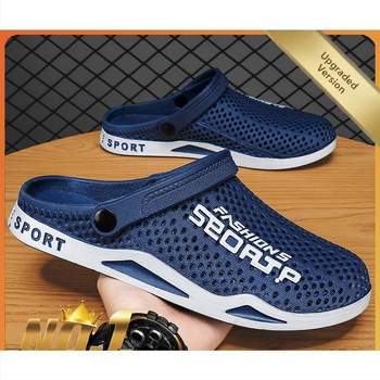 Pantofi de vară cu gaură nouă, sandale respirabile bidirecționale, antiderapante, cu fund moale, cu vârful închis, papuci de exterior, pantofi de plajă cu fund gros