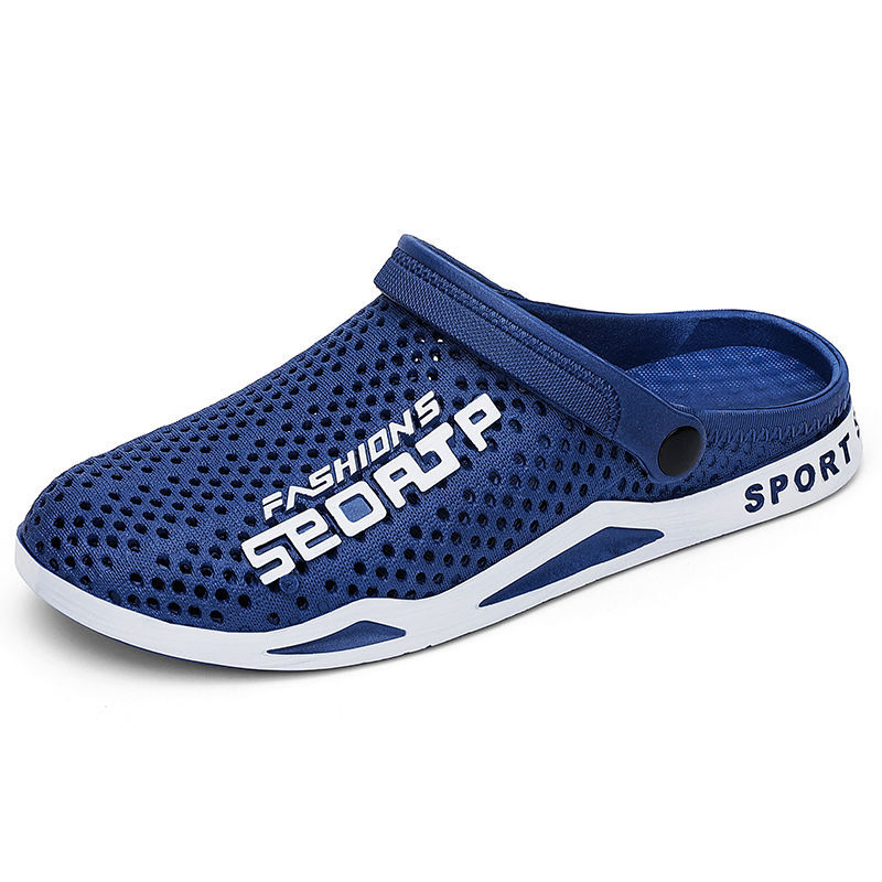Pantofi de vară cu gaură nouă, sandale respirabile bidirecționale, antiderapante, cu fund moale, cu vârful închis, papuci de exterior, pantofi de plajă cu fund gros