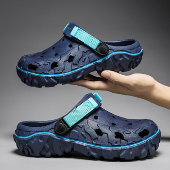 Παντόφλες μεγάλου μεγέθους για άνδρες, καλοκαιρινά σανδάλια, τσόκαρα εξωτερικού χώρου που ταιριάζουν με τα χρώματα, εξωτερικά σανδάλια, παπούτσια θαλάσσης με ημι-ολίσθηση για το σπίτι