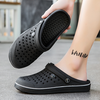 Pantofi sport pentru bărbați, sandale de plajă cu talpă moale, cu talpă moale, vara, exterior, îmbrăcăminte casual, stil Dung, Baotou, papuci, sport, conducere, bărbați