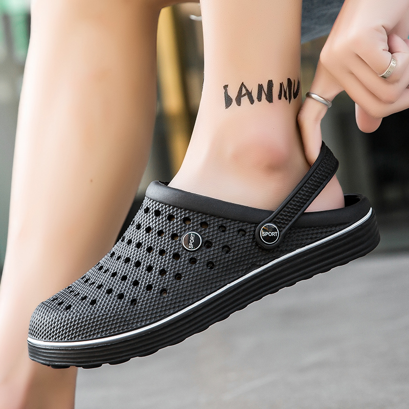 Pantofi sport pentru bărbați, sandale de plajă cu talpă moale, cu talpă moale, vara, exterior, îmbrăcăminte casual, stil Dung, Baotou, papuci, sport, conducere, bărbați