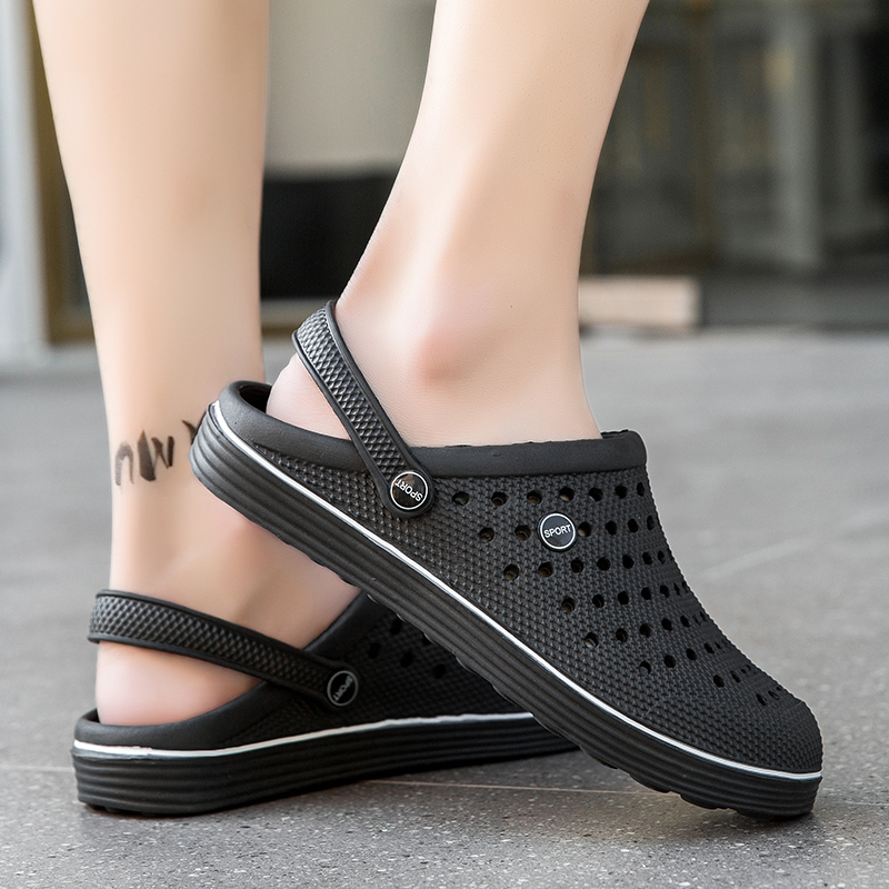 Pantofi sport pentru bărbați, sandale de plajă cu talpă moale, cu talpă moale, vara, exterior, îmbrăcăminte casual, stil Dung, Baotou, papuci, sport, conducere, bărbați