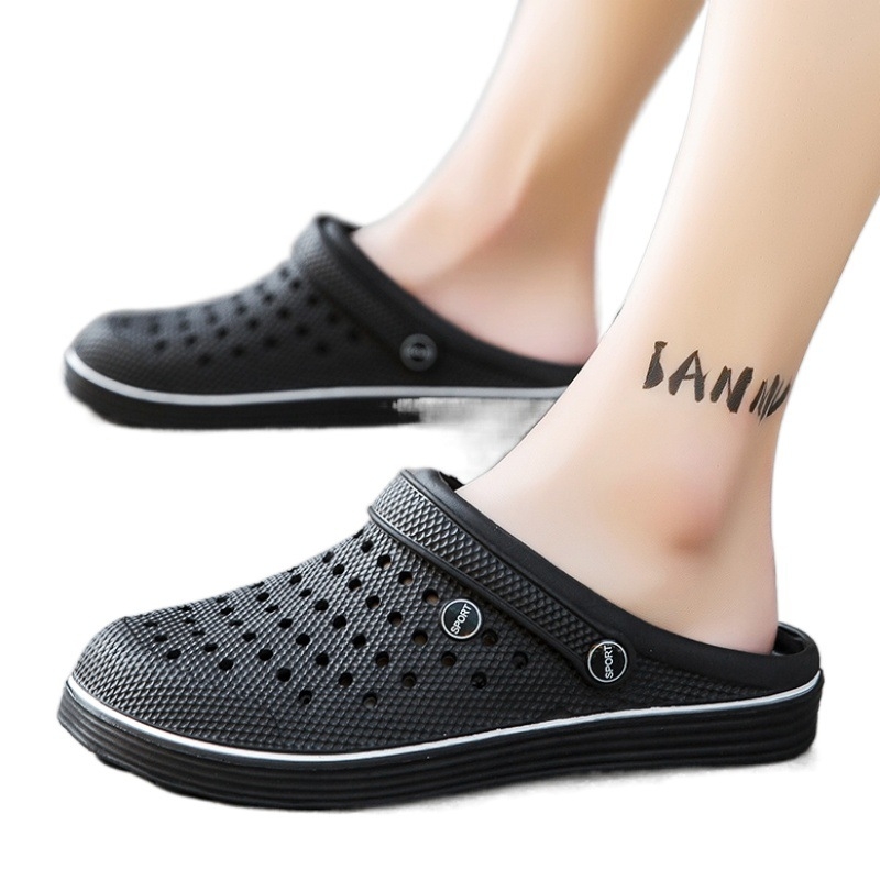 Pantofi sport pentru bărbați, sandale de plajă cu talpă moale, cu talpă moale, vara, exterior, îmbrăcăminte casual, stil Dung, Baotou, papuci, sport, conducere, bărbați