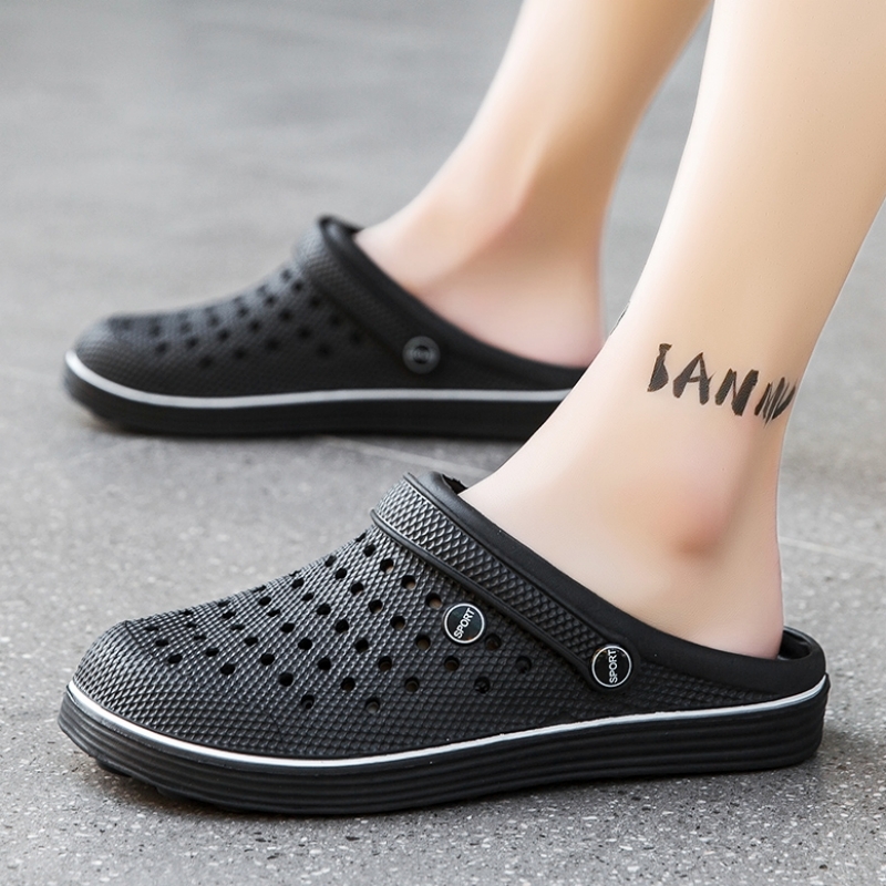 Pantofi sport pentru bărbați, sandale de plajă cu talpă moale, cu talpă moale, vara, exterior, îmbrăcăminte casual, stil Dung, Baotou, papuci, sport, conducere, bărbați