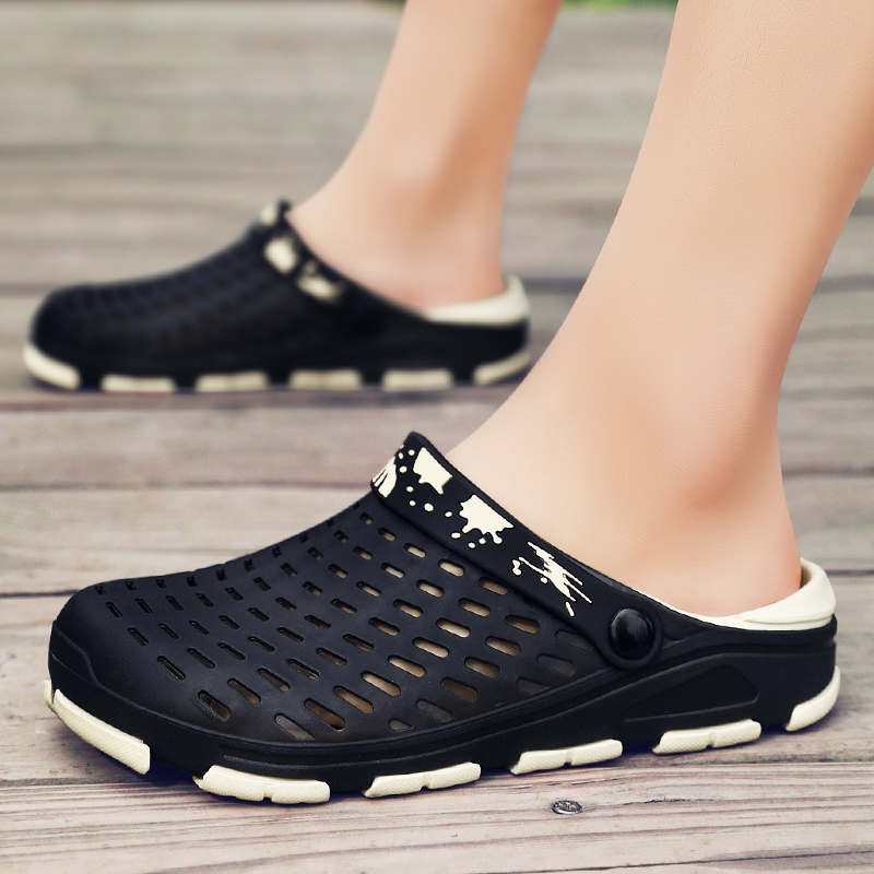 Pantofi sport pentru bărbați, sandale de plajă cu talpă moale, cu talpă moale, vara, exterior, îmbrăcăminte casual, stil Dung, Baotou, papuci, sport, conducere, bărbați