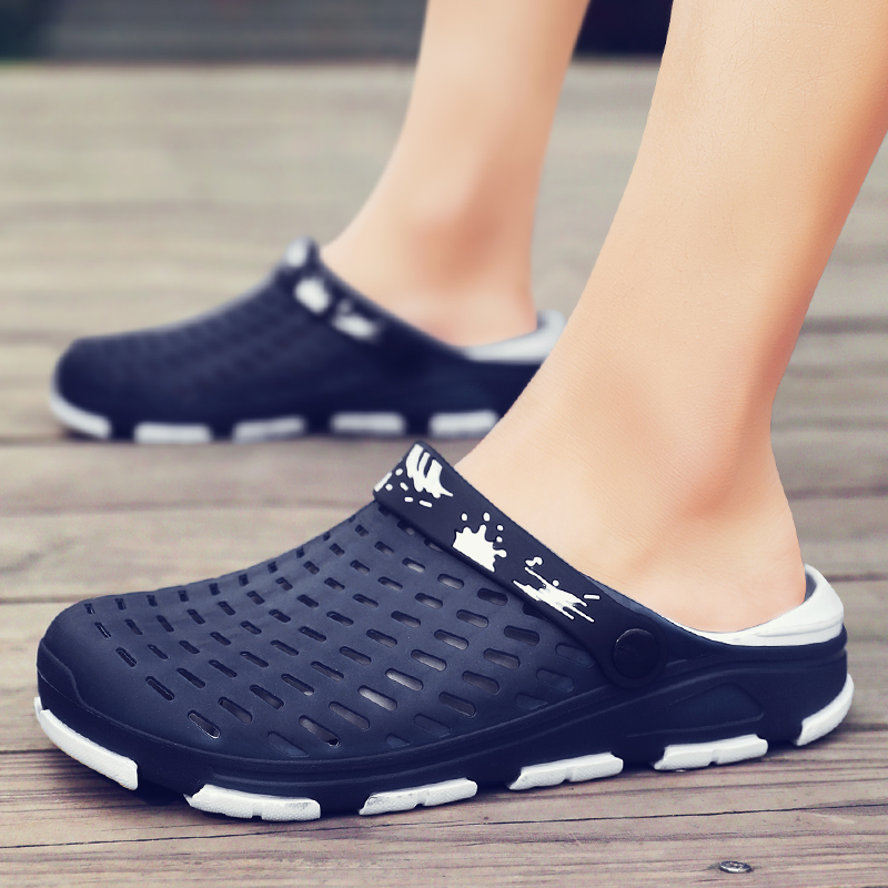 Pantofi sport pentru bărbați, sandale de plajă cu talpă moale, cu talpă moale, vara, exterior, îmbrăcăminte casual, stil Dung, Baotou, papuci, sport, conducere, bărbați