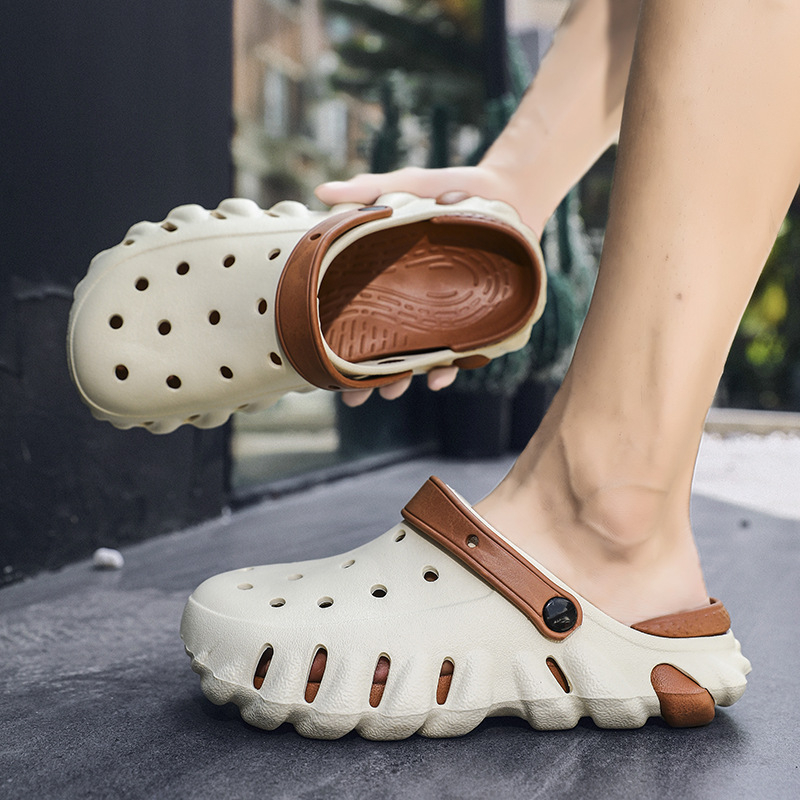 Pantofi cu găuri pentru bărbați EVA 2024 papuci pentru bărbați de mărime unică, antiderapanți, rezistenți la uzură, la modă, în stoc