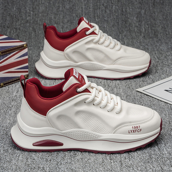 Pantofi sport casual din piele pentru bărbați, cu talpă groasă, pentru creșterea înălțimii, de primăvară, pentru studenți, Douyin, transmisiune live, versatile, cu talpă joasă, pentru bărbați