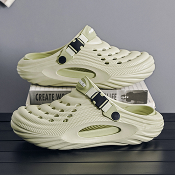 Ανθεκτικό στη φθορά αποσμητικό EVA με αντίθεση χρώματος Baotou, χοντρές παντόφλες, παπούτσια με τρύπες νέου στυλ, ανδρικά καλοκαιρινά παπούτσια για εξωτερική χρήση, αντιολισθητικά σανδάλια θαλάσσης