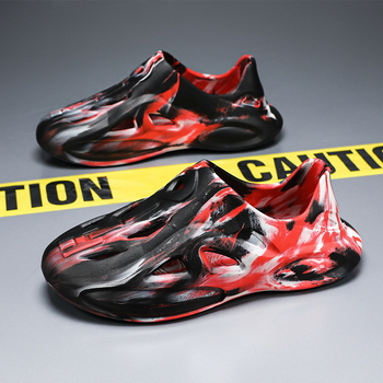 Μοντέρνα τσόκαρα Eva για άνδρες και γυναίκες, καλοκαιρινά σανδάλια Kanye για υπαίθριες δραστηριότητες, παπούτσια θαλάσσης με χοντρή σόλα και απαλή αίσθηση.