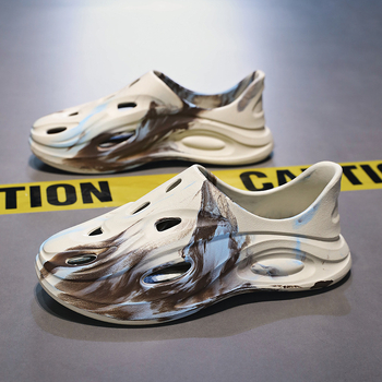 Παπούτσια καμουφλάζ EVA με τρύπες καρύδας για άνδρες και γυναίκες καλοκαιρινά γκράφιτι εξωτερικής χρήσης παπουτσιών με χοντρή σόλα, σανδάλια και παντόφλες