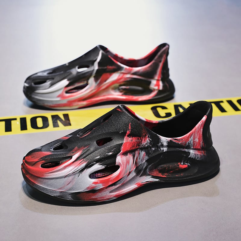 Maskovacie topánky EVA s kokosovým otvorom pre mužov a ženy, letné graffiti, vrchné oblečenie, hrubá podrážka, sandále a papuče