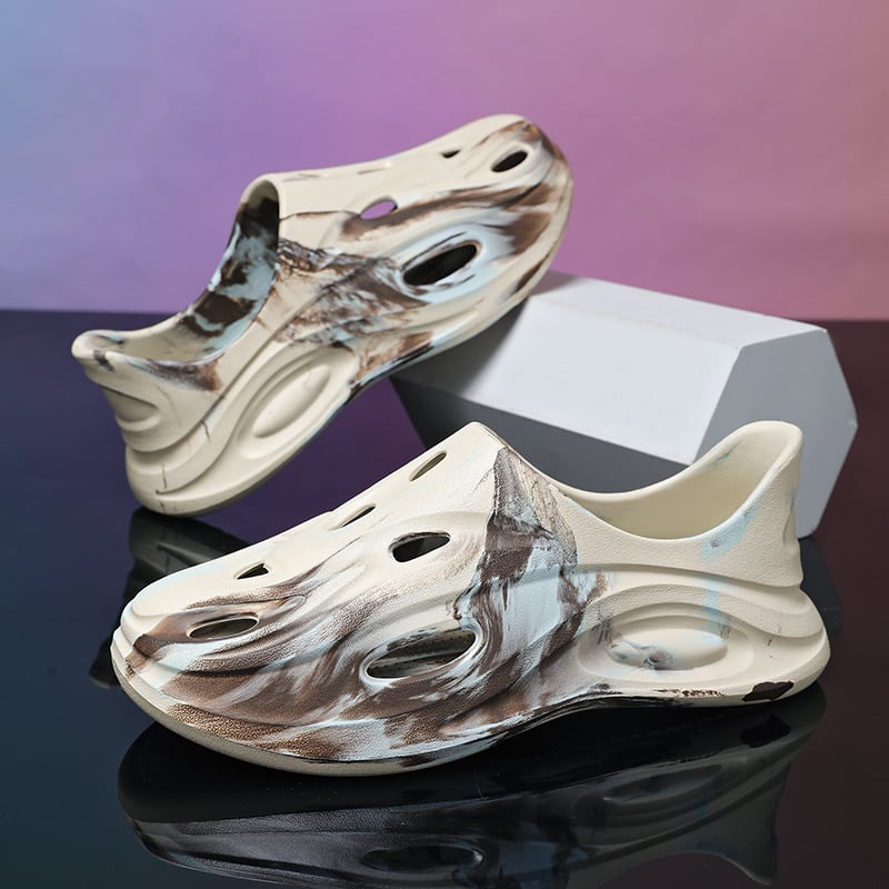 Maskovacie topánky EVA s kokosovým otvorom pre mužov a ženy, letné graffiti, vrchné oblečenie, hrubá podrážka, sandále a papuče