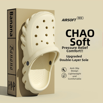 Eva Hole Shoes Ανδρικά Αντιολισθητικά Αποσμητικά με Υψηλή Χοντρή Σόλα, Εξωτερική Ρούχα για Δουλειά, Οδήγηση και Παραλία, Ανδρικά Σανδάλια