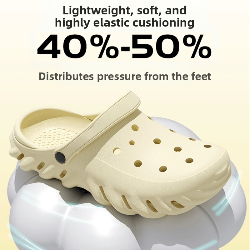 Pánske sandále Eva Hole Shoes s protišmykovým dezodorantom a hrubou podrážkou, vhodné do práce a na šoférovanie.