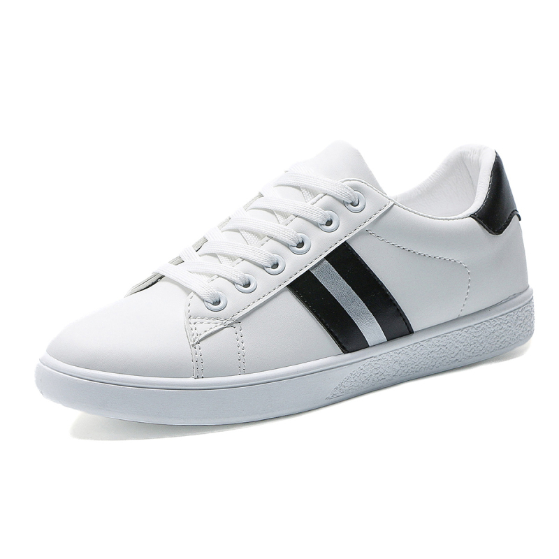 Didelių dydžių moteriški bateliai pavasariui ir rudeniui, spalvų blokavimo būdu, plokščiapadžiai, suvarstomi sportbačiai, moteriški universalūs laisvalaikio sportbačiai, žemapadžiai balti bateliai.