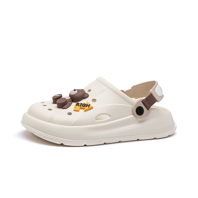 2025 m. nauji „Croc“ batai poroms, storapadis, neslystantys, užmaunami, viršutiniai drabužiai, paplūdimio dezodorantas, „Baotou“ dviejų drabužių šlepetės vyrams