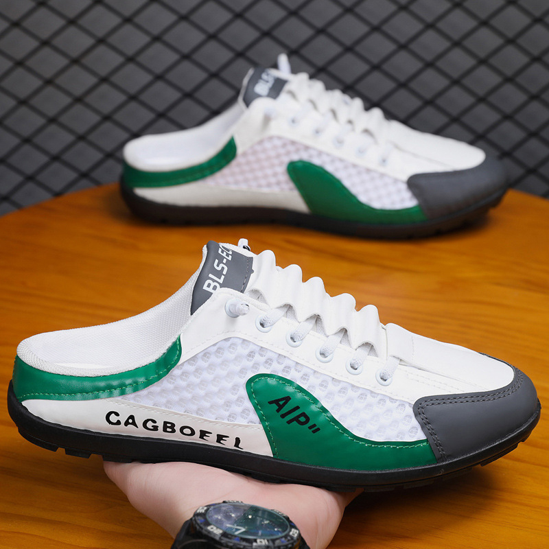 Pantofi sport pentru bărbați Baotou cu jumătate de cupă 2025, model transfrontalier, cu plasă respirabilă, versatil și respirabil, la modă