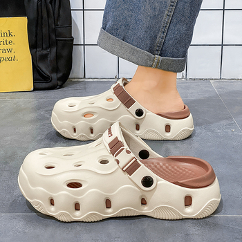 Παπούτσια Hole Ανδρικά, Νέα Χοντρή Σόλα, Καλοκαιρινή Αίσθηση, Παντόφλες Baotou για Παραλία, Ανδρικά Σανδάλια Baotou για Διασυνοριακό Εξωτερικό Εμπόριο