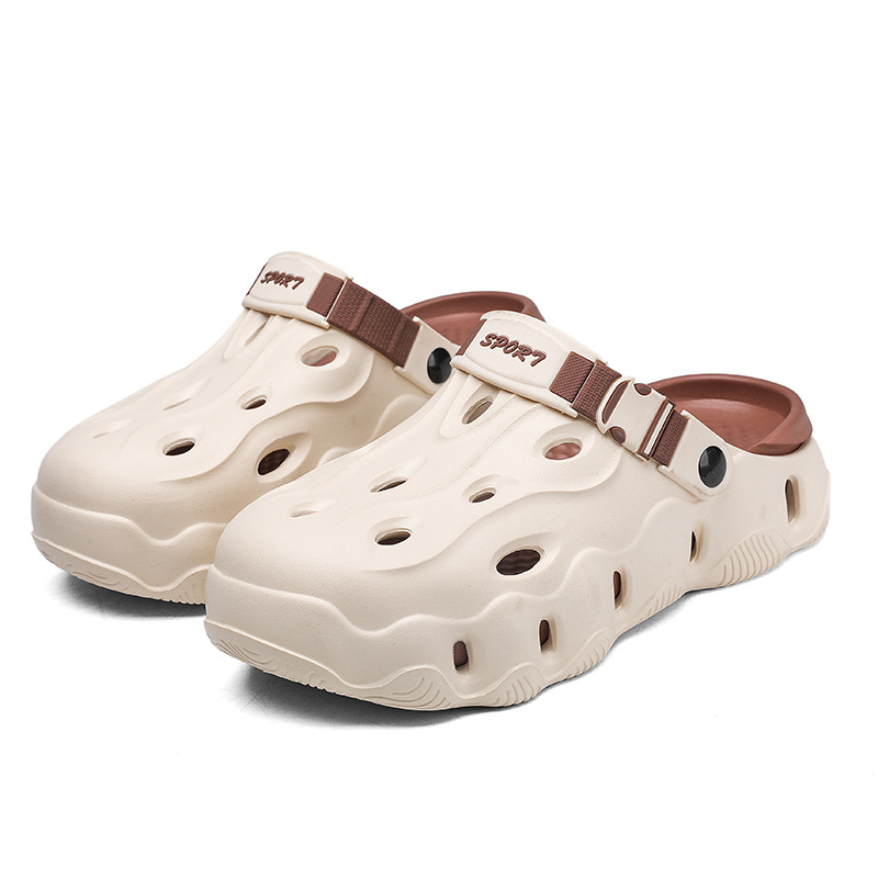 Pantofi cu gaură pentru bărbați, talpă groasă, senzație de vară, purtare de plajă Baotou, papuci pentru bărbați, comerț exterior transfrontalier Baotou, sandale