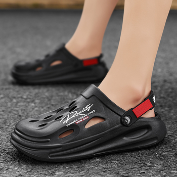 Παπούτσια Crossborder Hole 2025 Καλοκαίρι Νέο Στυλ Σανδάλια και Παντόφλες Παραλίας Baotou Hollow Seaside, Παπούτσια Γραφείου με Χοντρή Σόλα