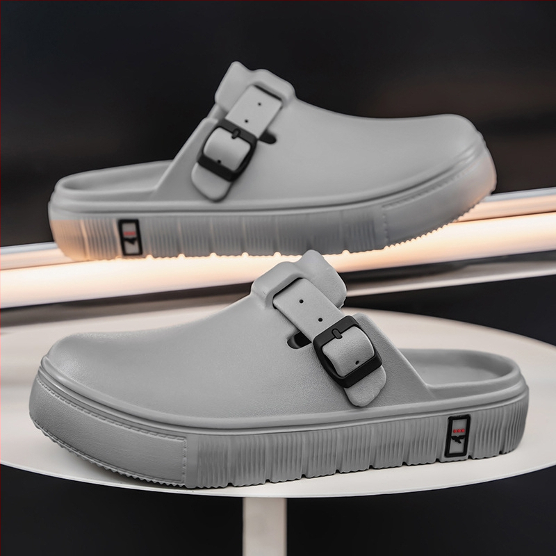 Cezhraničné jarné a letné pánske sandále a papuče Baotou, väčšie veľkosti, vrchné oblečenie, protišmykové topánky s hrubou podrážkou, dámske polovičné papuče, rovnaké